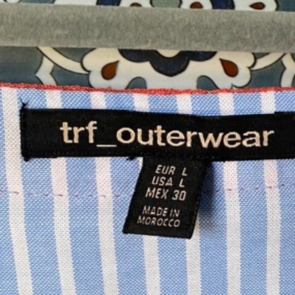 Zara trf_outerwear Striped Wrap Blouse‎ SZ L - Picture 3 of 4